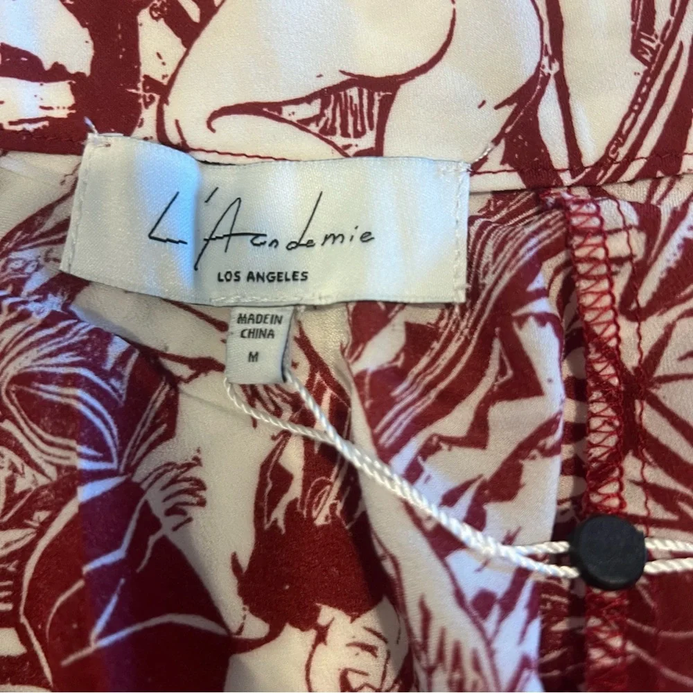 L'ACADEMIE LOS ANGELES NWT Darcia Top in Red Ceramic